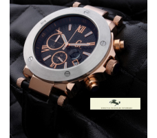 HK1300 GUESS COLLECITON KRONO DERİ KORDON ERKEK SAATİ